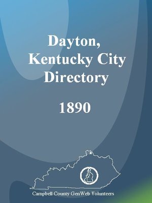 cover image of The Dayton, Kentucky City Directory, 1890